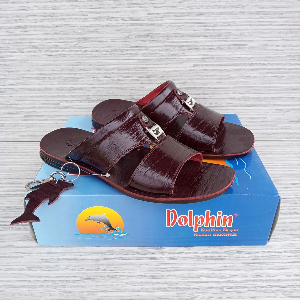 sandal kulit asli pria dolphin d.27 original classic series sandal laki laki kulit asli dolphin orig