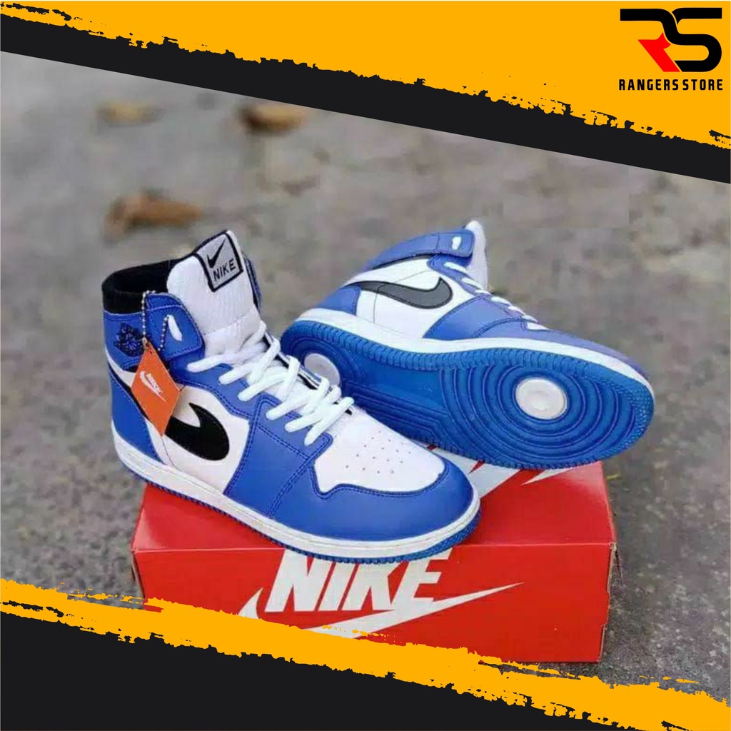 TERMURAH SEPATU CASUAL JORDAN,SEPATU SNEAKERS JORDAN PRIA/WANITA-BIRU PUTIH