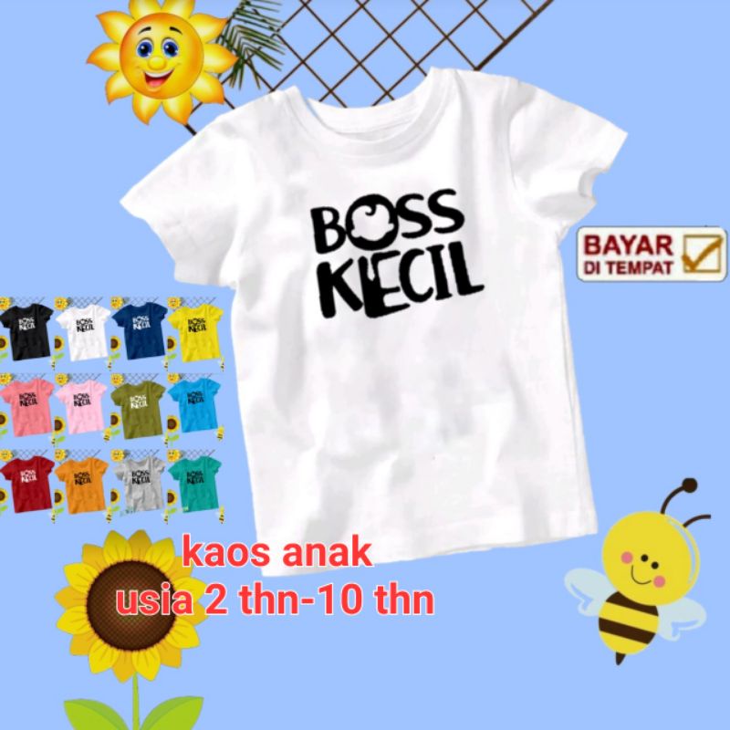 KAOS ANAK CWO/CWE USIA 2 THN-10 THN (BOSS KECIL)