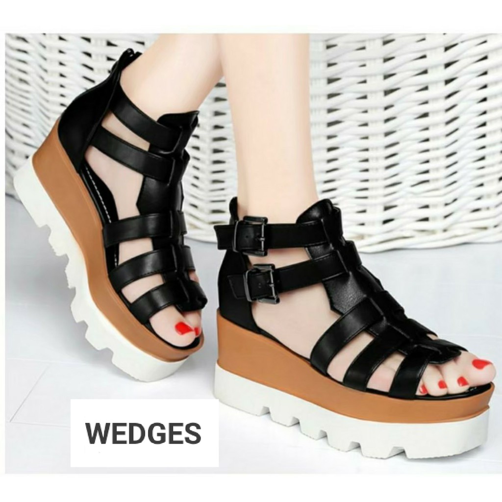 WEDGES WANITA SANDAL TALI WANITA TERBARU