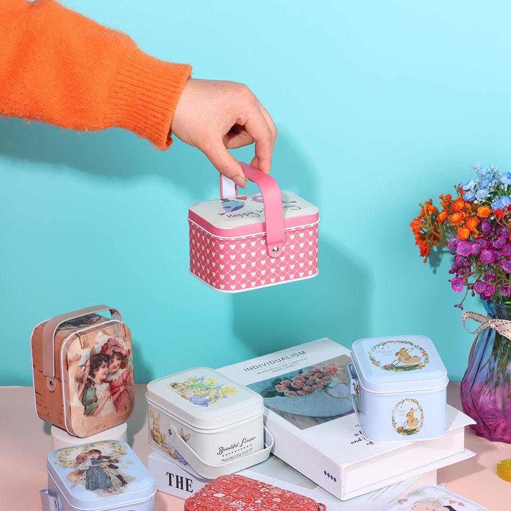 Pineapple Tinplate Box Gift Cookie Wrapping Dengan Tutup Kaleng Vintage Genggam