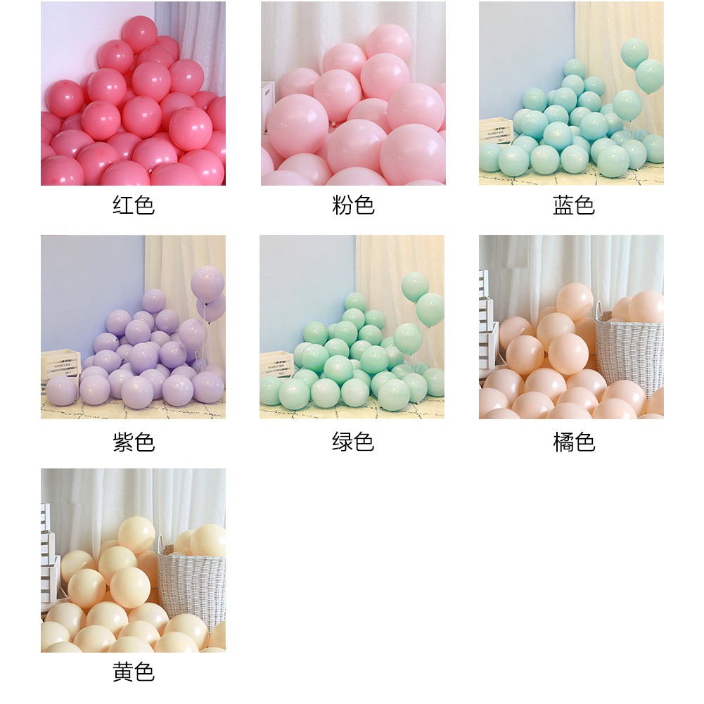 Balon Bahan Latex Bentuk Macaron Pastel Tebal Ukuran 10 Inch