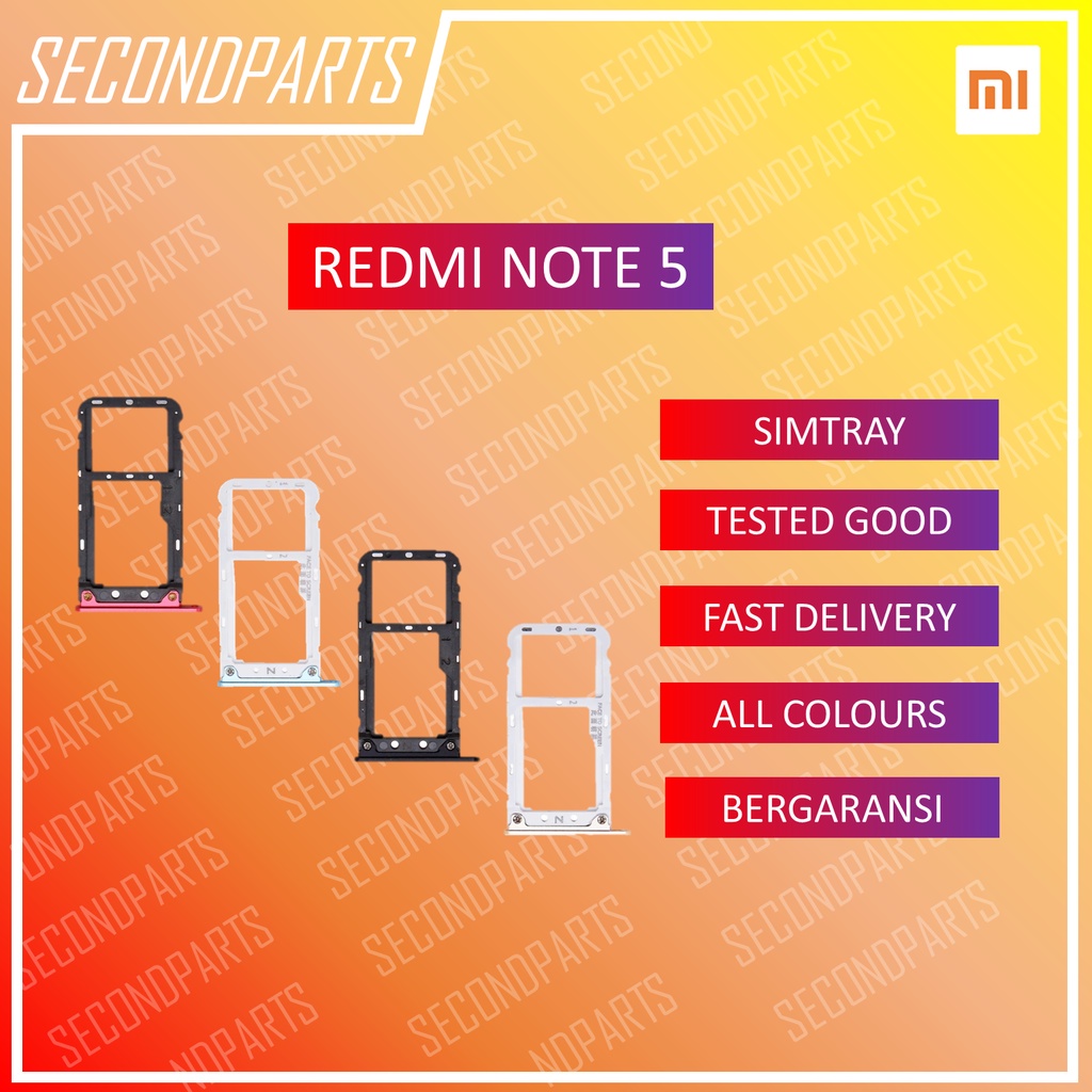 SIM TRAY SLOT SIM LOCK TEMPAT KARTU XIAOMI REDMI NOTE 5 / NOTE 5 PRO ORIGINAL