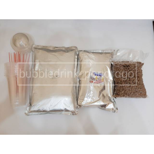 

Paket minuman bubble drink (bubble tapioka, varian rasa, creamer) bonuss cupp