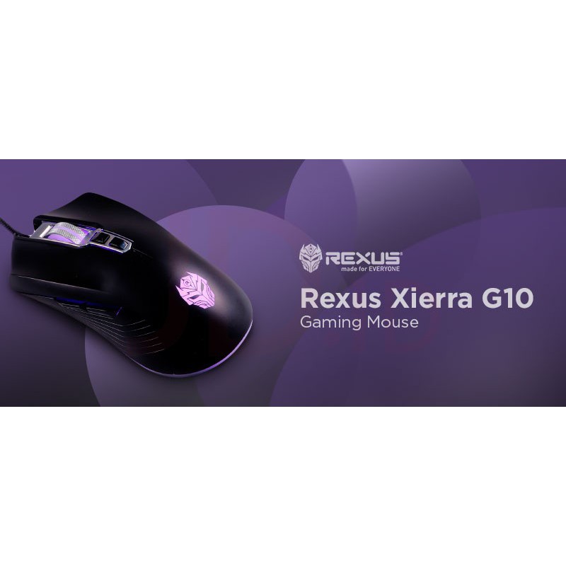 Mouse Rexus G10 Xierra Series - Gaming - RGB Led - Garansi Resmi Rexus