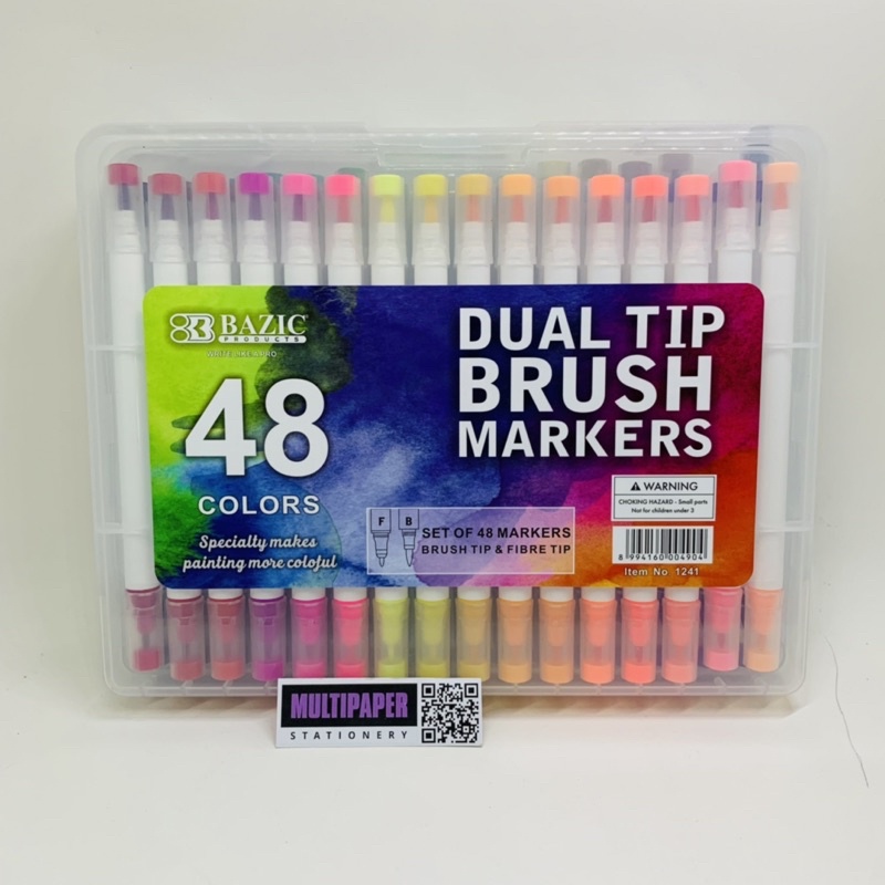

Brush Pen Dual Tip Bazic 36 & 48 Warna