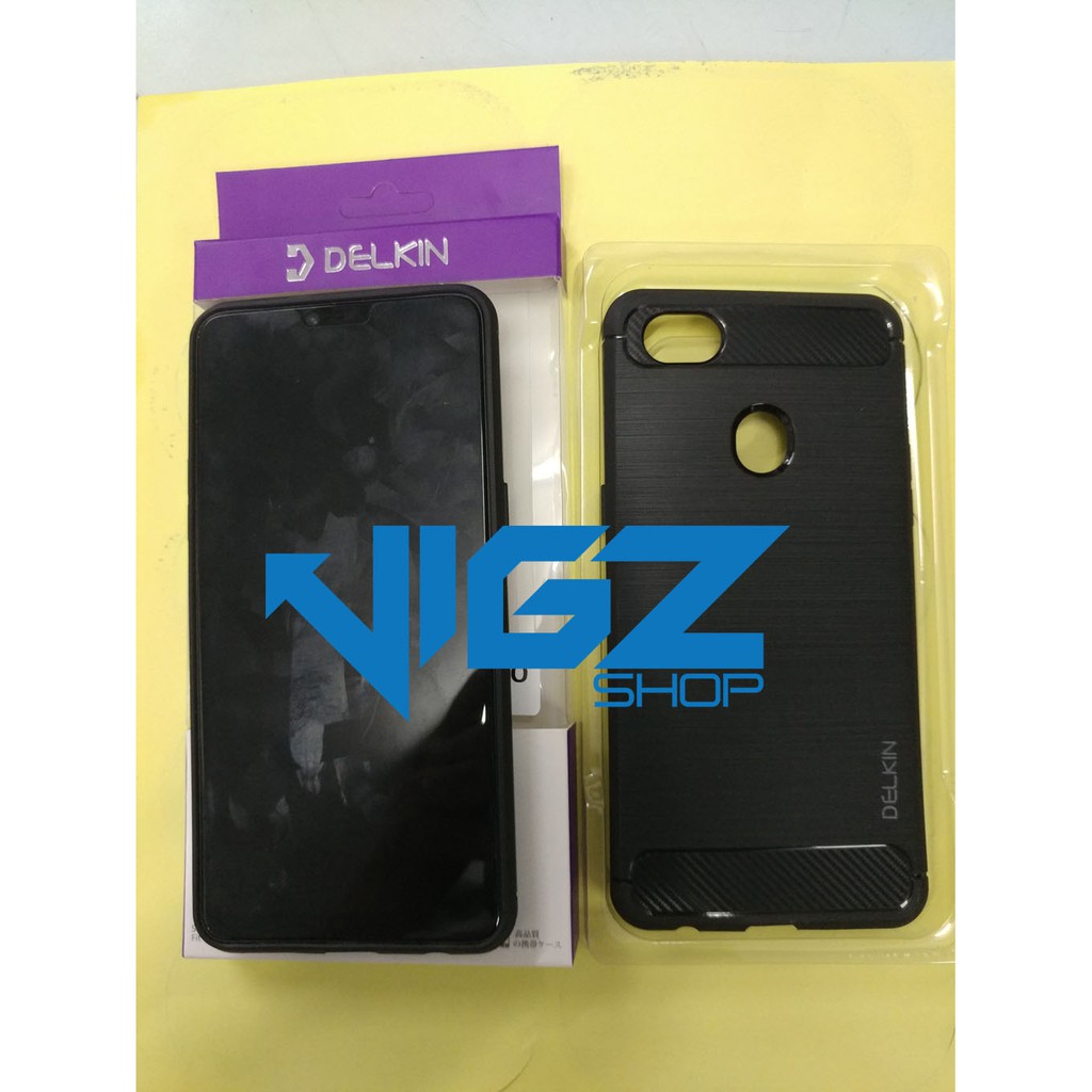 Case Oppo F7 F7 Youth Carbon Fiber Slim Delkin Original