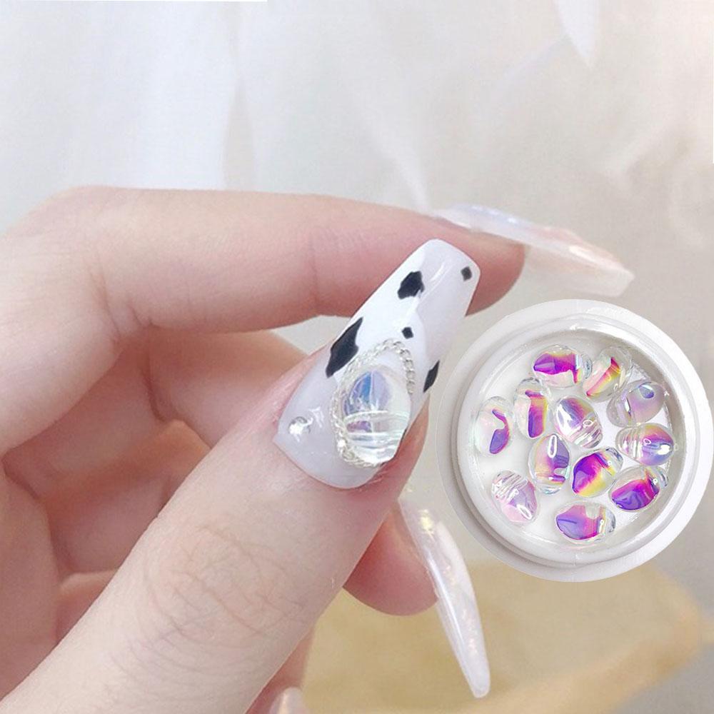 AUGUSTINA Agustina Aurora Batu Kristal Glitter Symphony Tidak Teratur Permata DIY Nail Art Ornamen