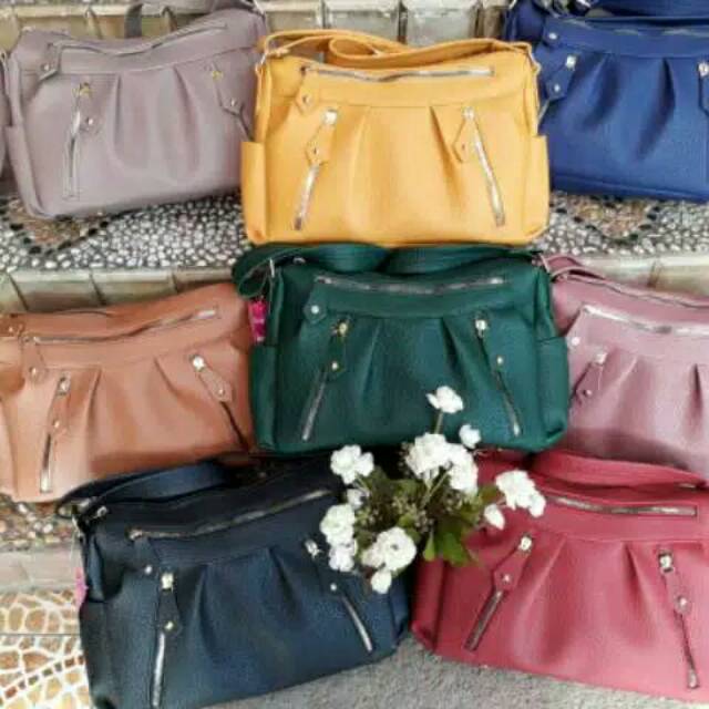 (COD BAYAR DI RUMAH) Tas papirut keysa uk L kulit jeruk tebal terlaris