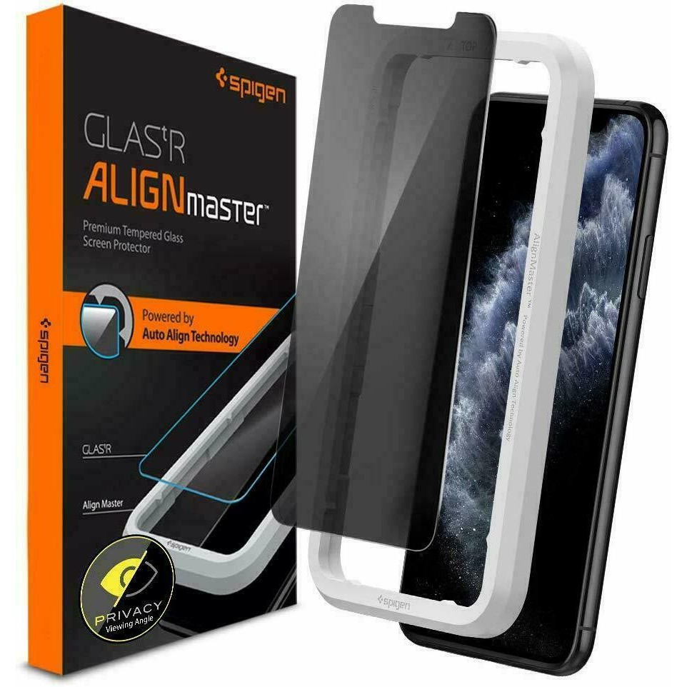 Spigen Alignmaster Privacy iPhone XS / XR / XS Max / 11 / 11 Pro / 11 Pro Max Tempered Glass