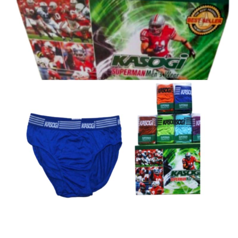 2pcs CELANA DALAM PRIA KASOGI SUPERMAN TALI PINGGANG BOXER