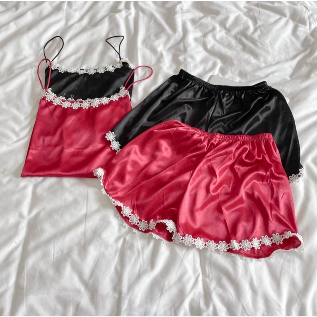 Nicebra Set Baju Tidur Wanita Tank Top Camisole + Celana Piyama Wanita 4020