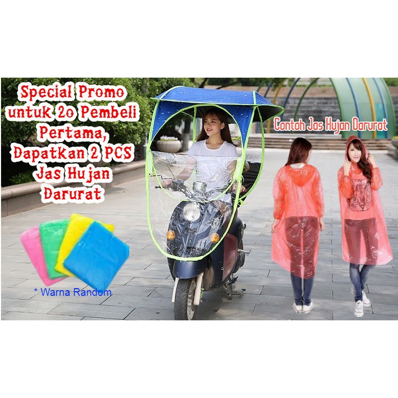Kanopi Motor / Tenda Motor 2 in 1 - Tenda Pelindung Hujan Anti Panas - Design Terbaru - New Arrival