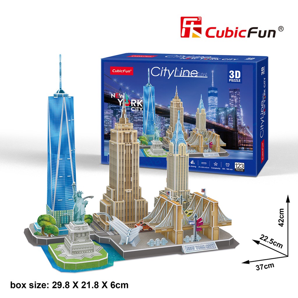 CUBICFUN Cityline New York MC255H - 3D Puzzle