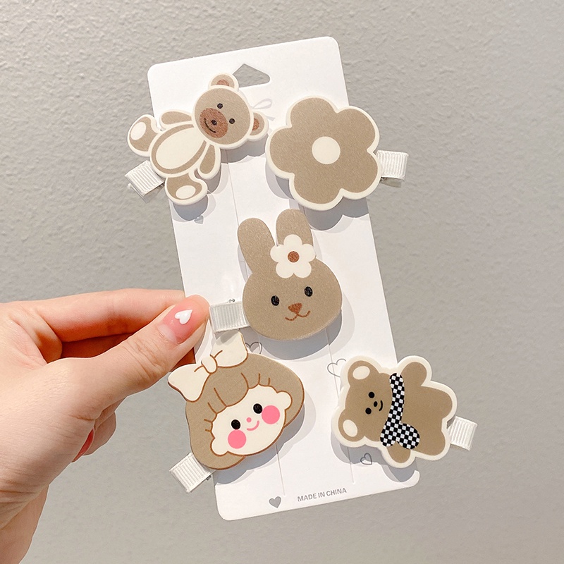 2022 Jepit Rambut Bentuk Bebek Kartun Gaya Korea Untuk Anak Perempuan