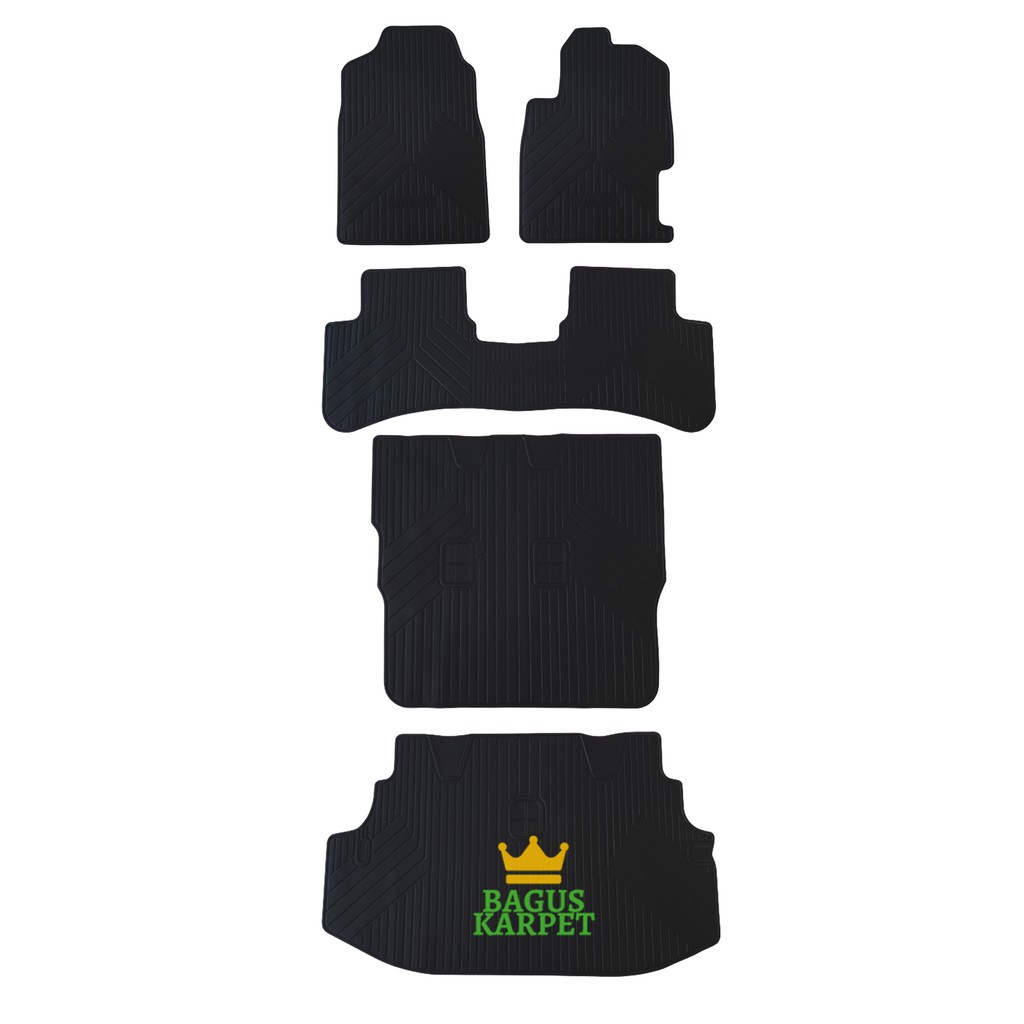 BagusKarpet - Karpet Karet Lantai Mobil Honda Mobilio 2015 Black Premium Full Set