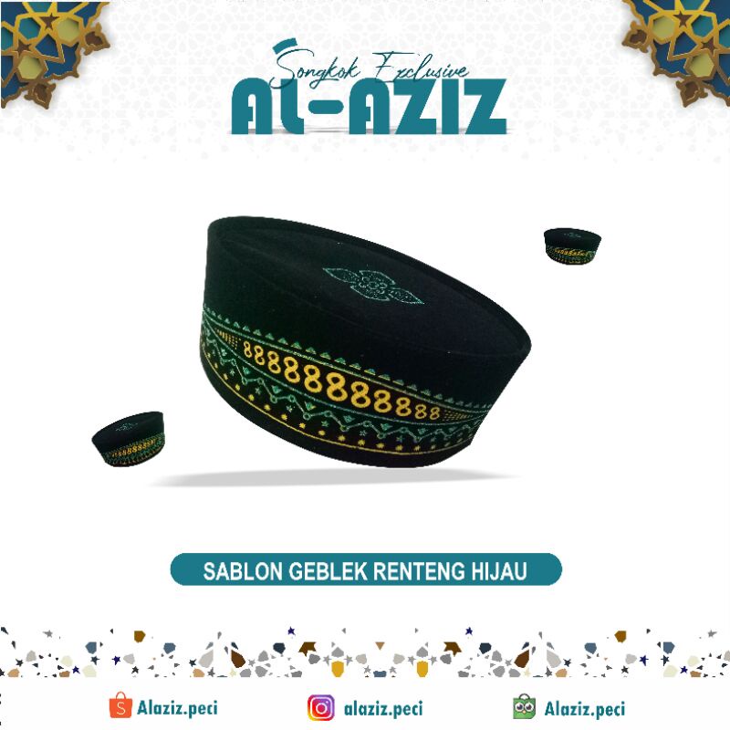 PECI GEBLEK RENTENG Sablon / Peci batik / peci motif