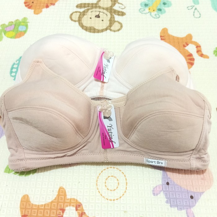 1 Pcs Sport Bra BH Yutind Tanpa Kawat Tanpa Busa Underwear