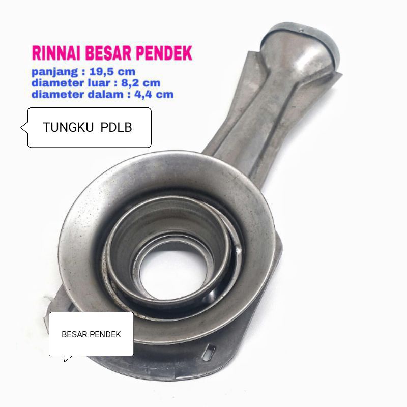 TUNGKU  , BURNER  CEROBONG  , 8 CM  , RB, KUNINGAN BESAR KOMPOR GAS RINNAI SERI A 511A 522A AT 602A 712A