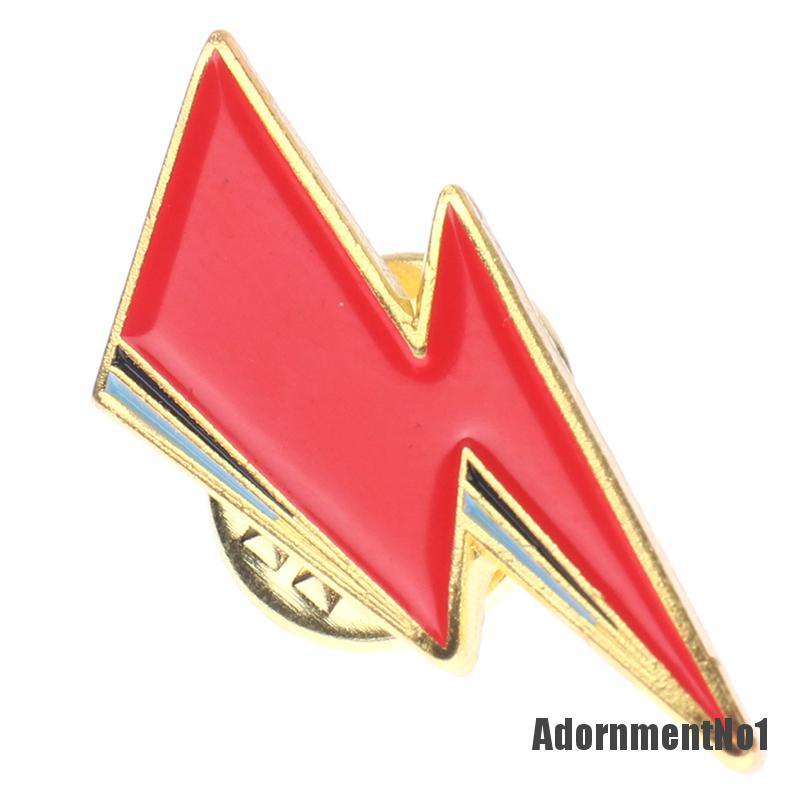 (Adornmentno1) Bros Pin Enamel Desain Kartun Petir Merah