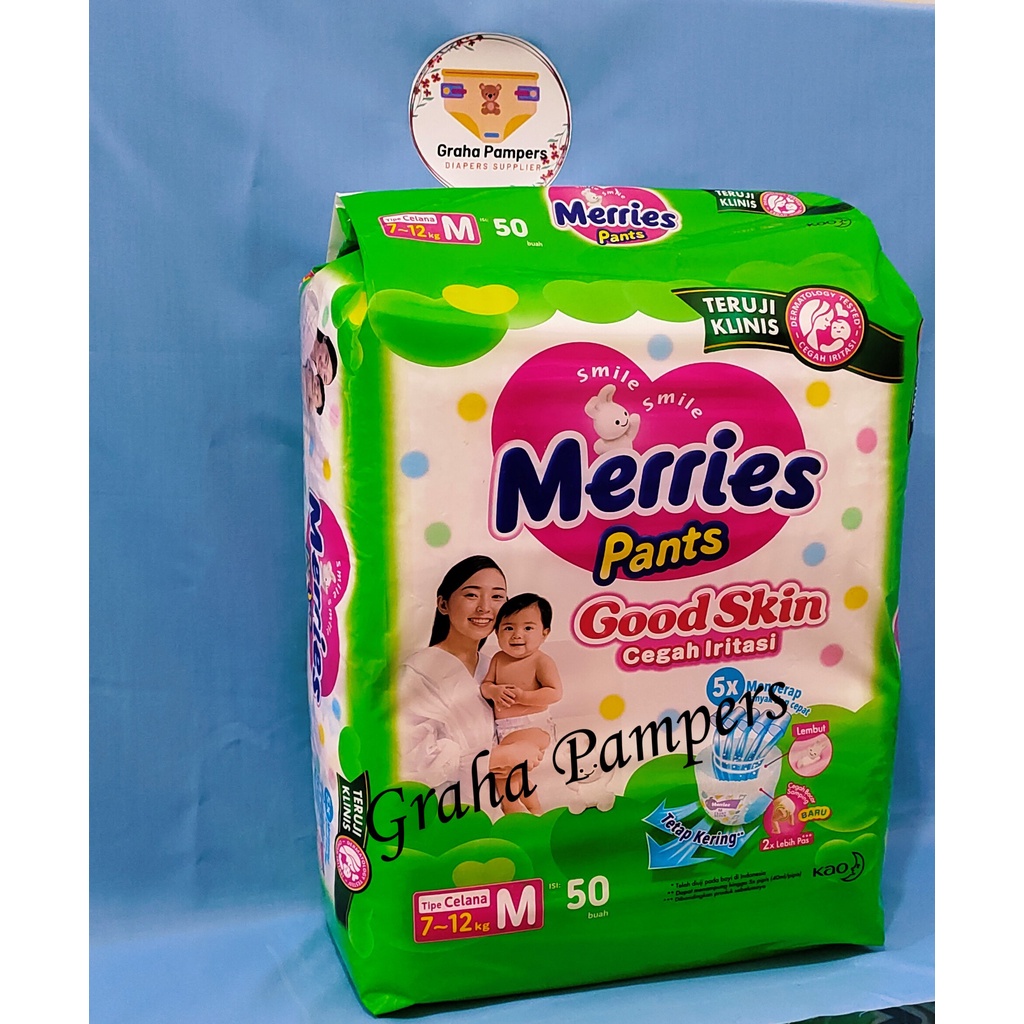 Merries pants good skin M50 L44 XL38 XXL28 XXL18 Popok Anak Popok Murah