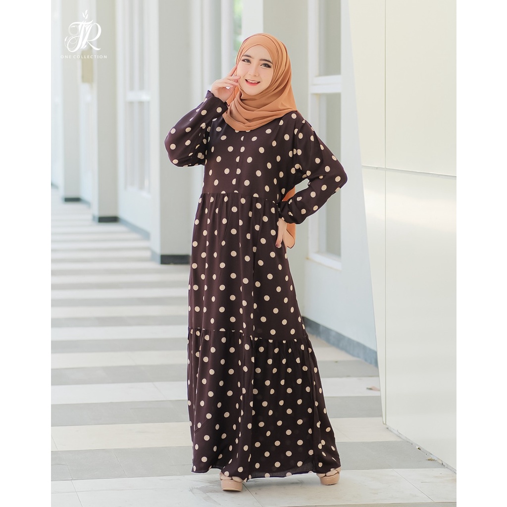 Gamis katun rayon ORI JROne HUSNI TIWI adem katun bangkok homedress motif KOTAK POLKA ABSTRAK ANYAM JR one