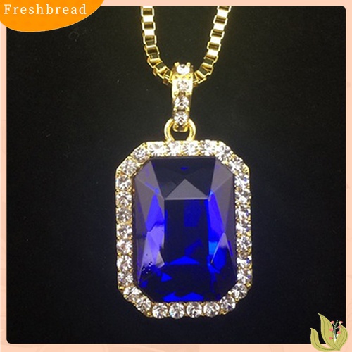 Terlaris Men's Fashion Jewelry Cool Hip Hop Box Chain Octagon Square Pendant Charm Necklace