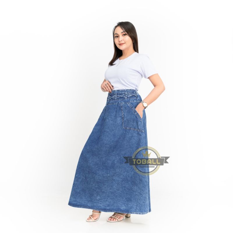 Rok Dewasa / Rok Jeans Wanita / Rok Panjang Dewasa / Rok Denim Panjang / Rok Panjang Wanita 98900