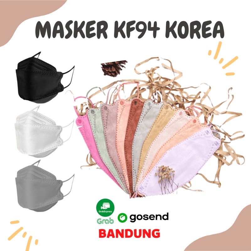 MASKER WAJAH KF94 Korea Lucu 4ply isi 10pcs Masker Muka Masker Korea Bandung gosend