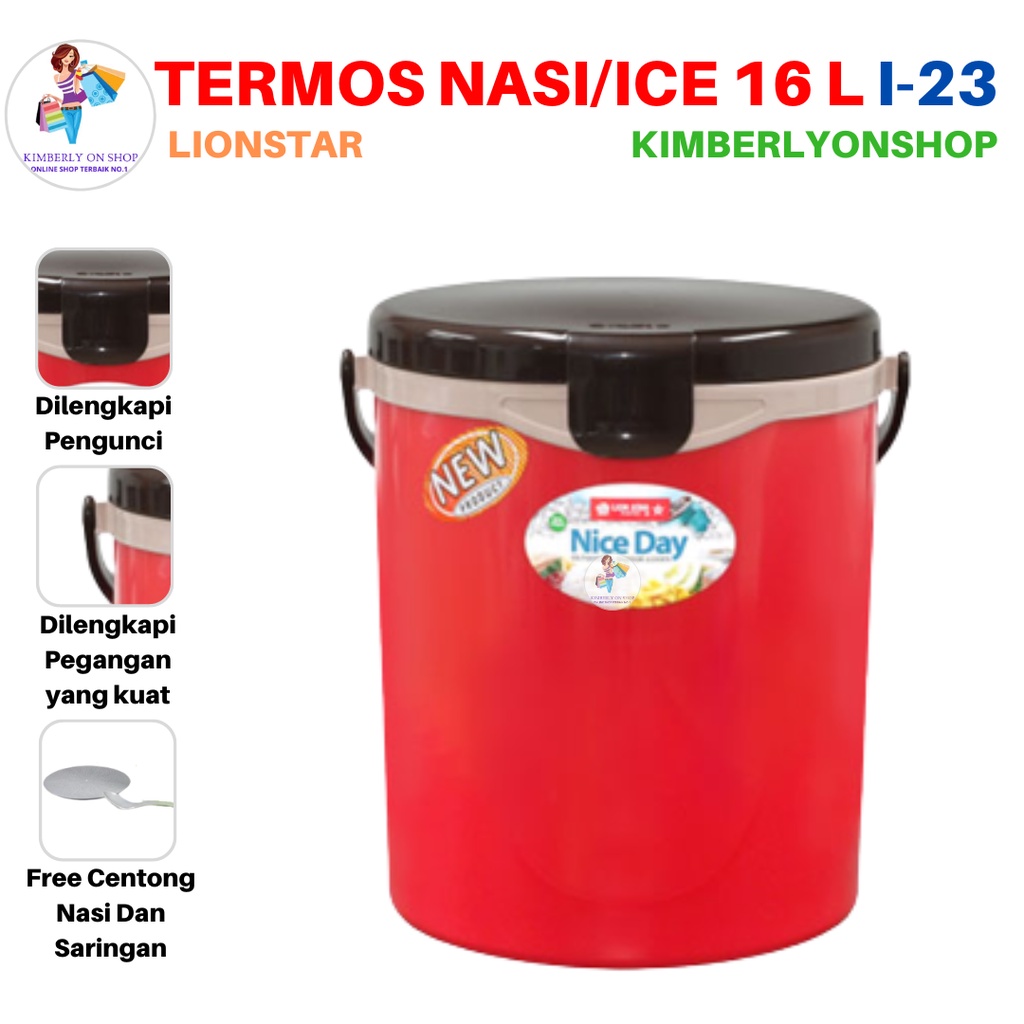 Rice Ice Bucket Hanami Termos Nasi Es 16 Liter I 23 Lion Star