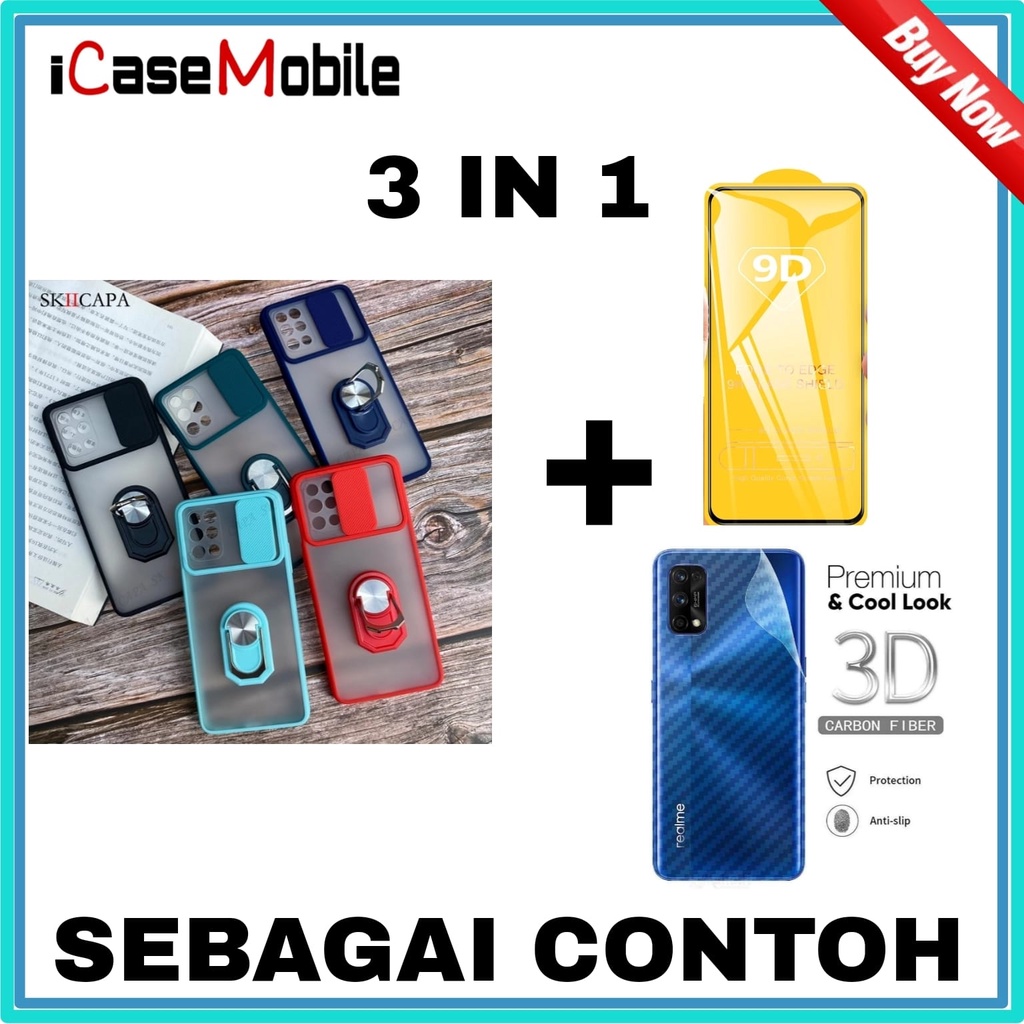Case Samsung M22-M32-A22 - A32(4G) - A52-A52s - A72 2021 Slide Protect Lens dan Ring Pelindung Camer