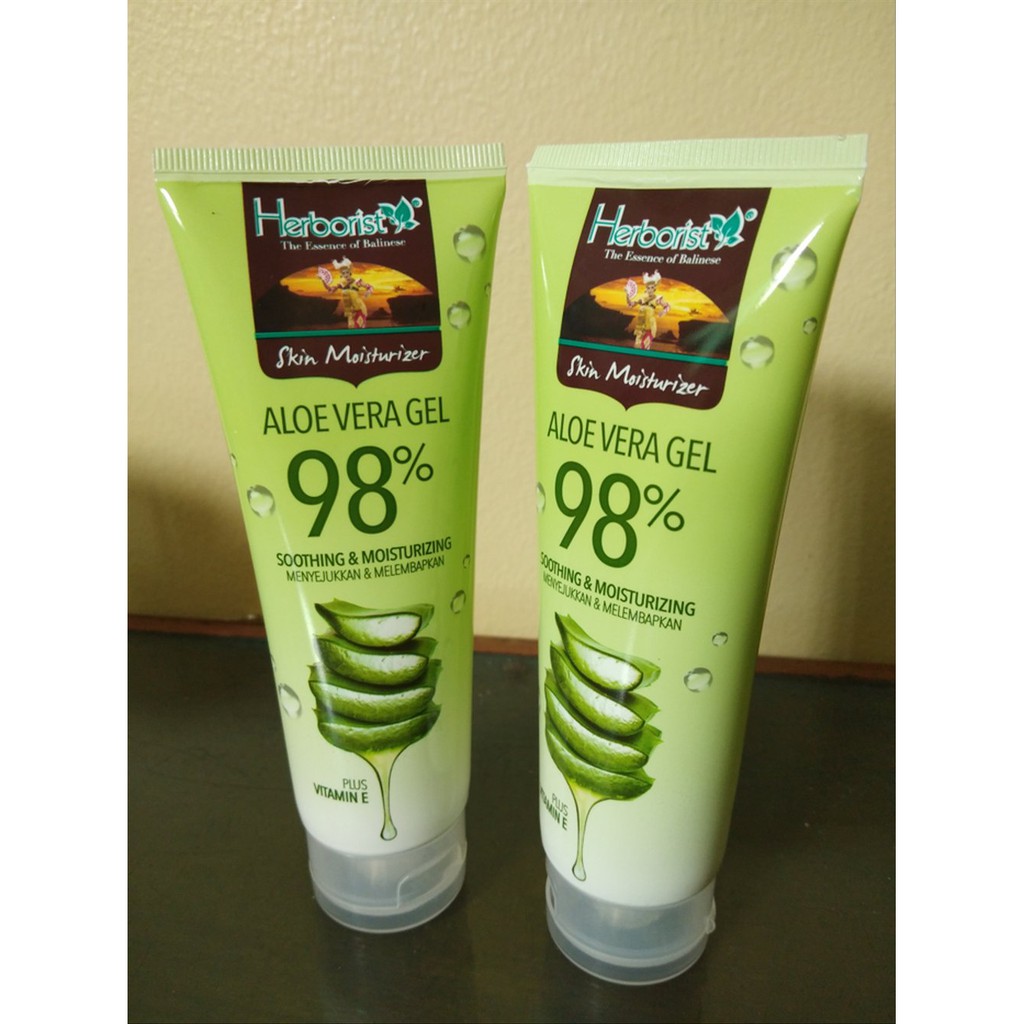 Aloe vera herborist gel 100ML 98% Aloe vera tube original aloe vera bahan hand sanitiser sanitizer