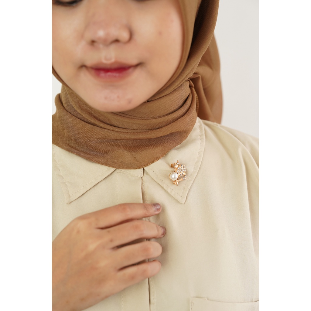 Bros Hijab Mini Bross Peniti Brooch Jilbab Aksesoris Fashion Wanita Perhiasan Muslim 752