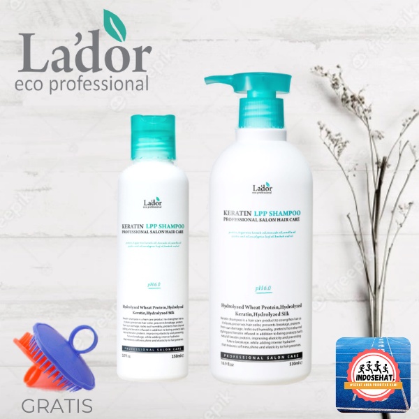 LADOR Keratin LPP Shampoo - Shampo Perawatan Pelembab Pelembut Rambut Rusak Kering Bercabang