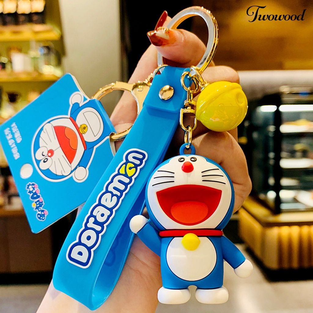 Twowood Gantungan Kunci Mobil / Tas Desain Karakter Kartun Doraemon 3D