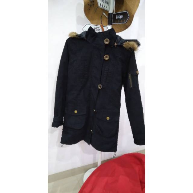 Jaket hitam parka PL