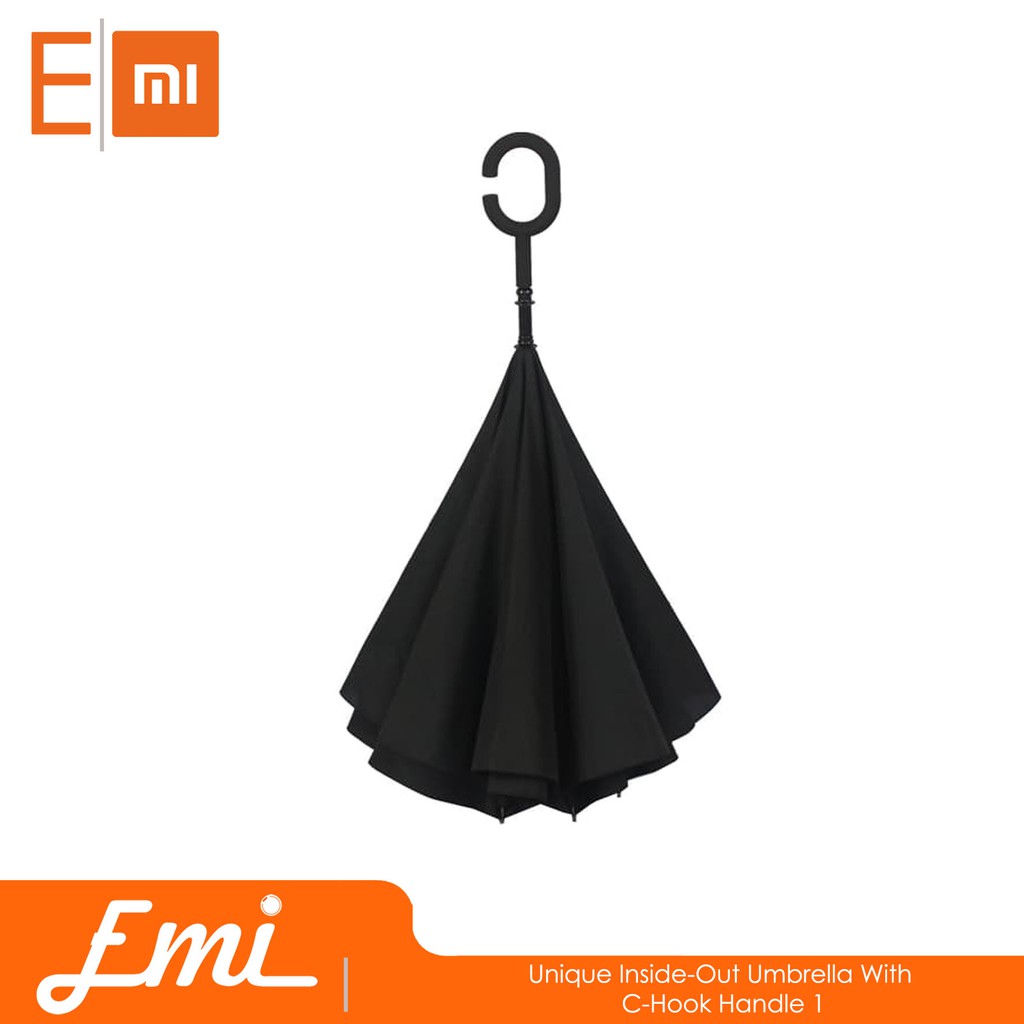 Unique Inside-Out Umbrella With C-Hook Handle 1 By Emi