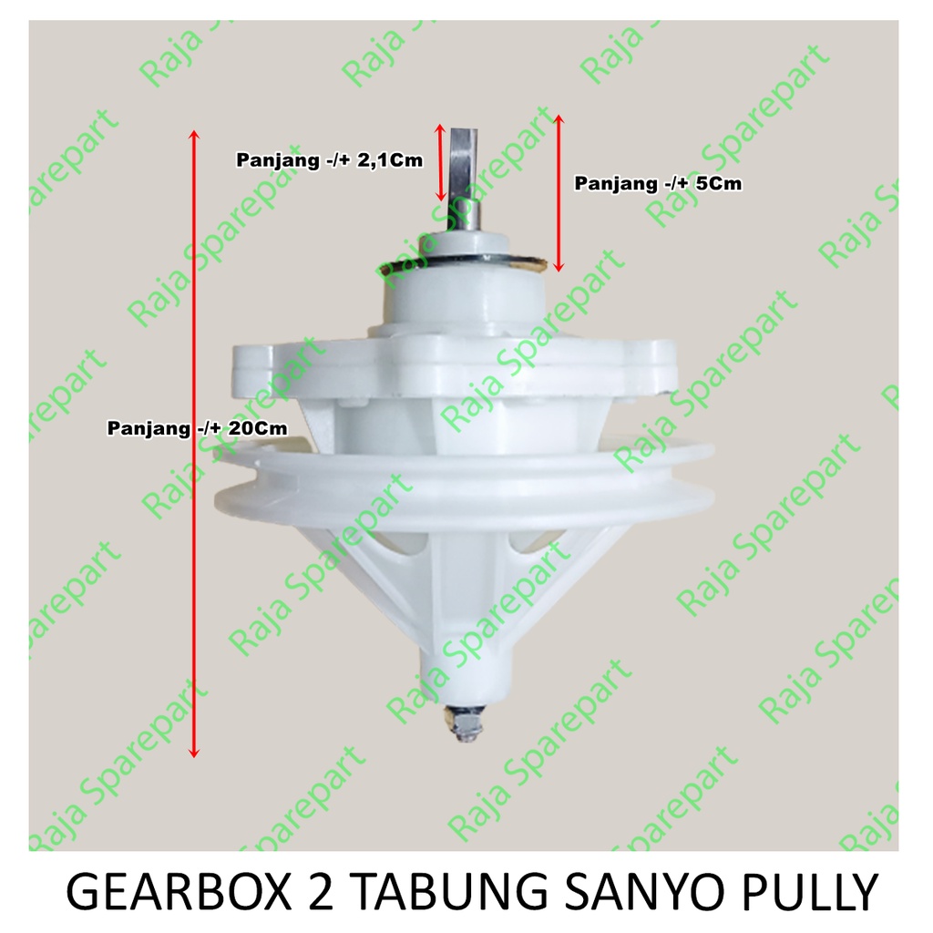 Gearbox Mesin Cuci 2 Tabung Sanyo Poli As Kotak GB19