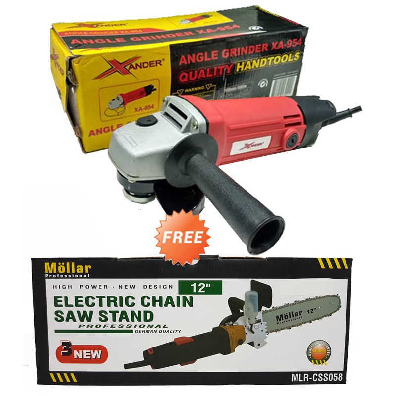 BUNDLING MESIN GERINDA XANDER XA 954 &amp; ADAPTOR MESIN GERINDA CHAIN SAW MOLLAR