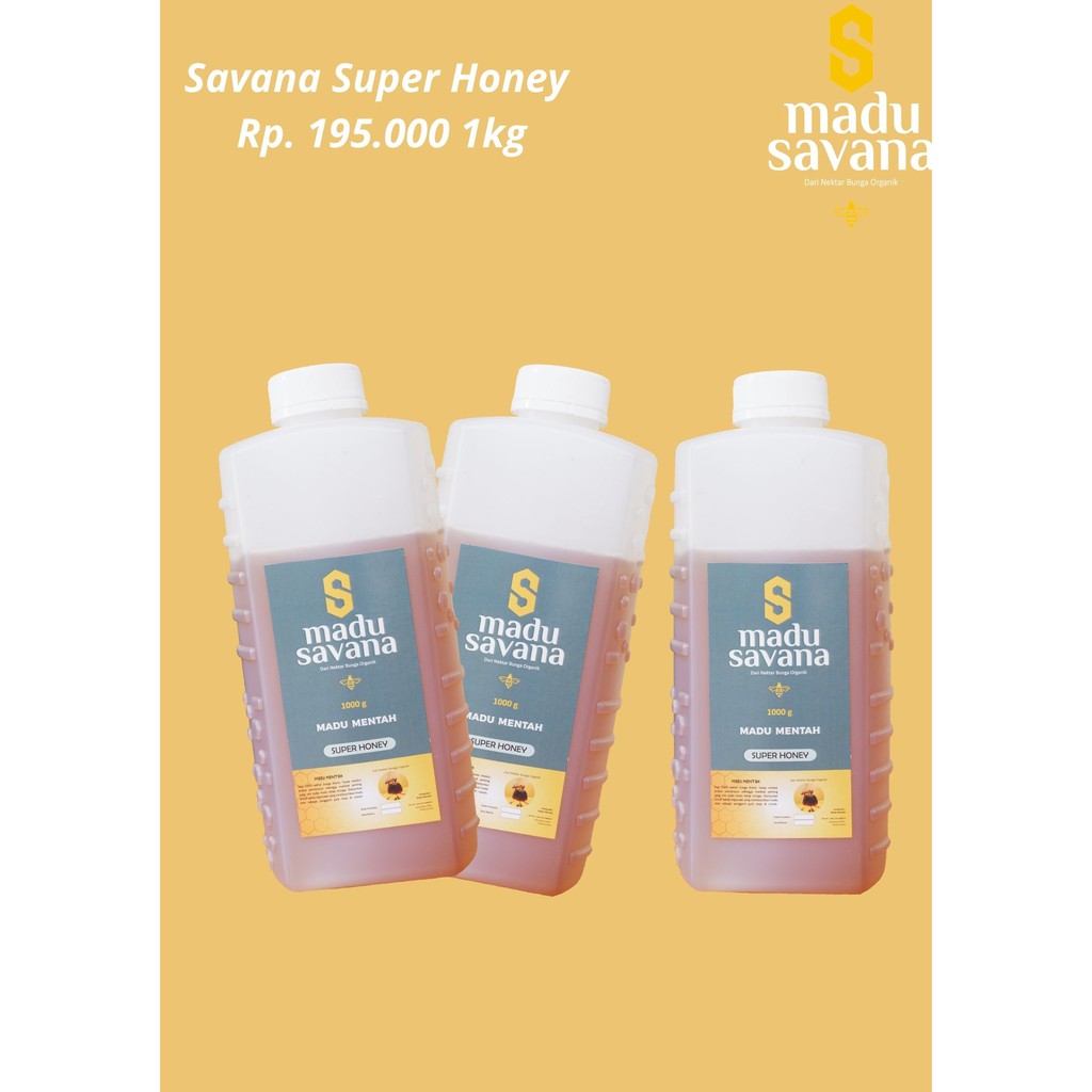 

COD Madu Super honey Asli Murni 100% Madu Asli Ternak Murni Madu savana super honey 1kg