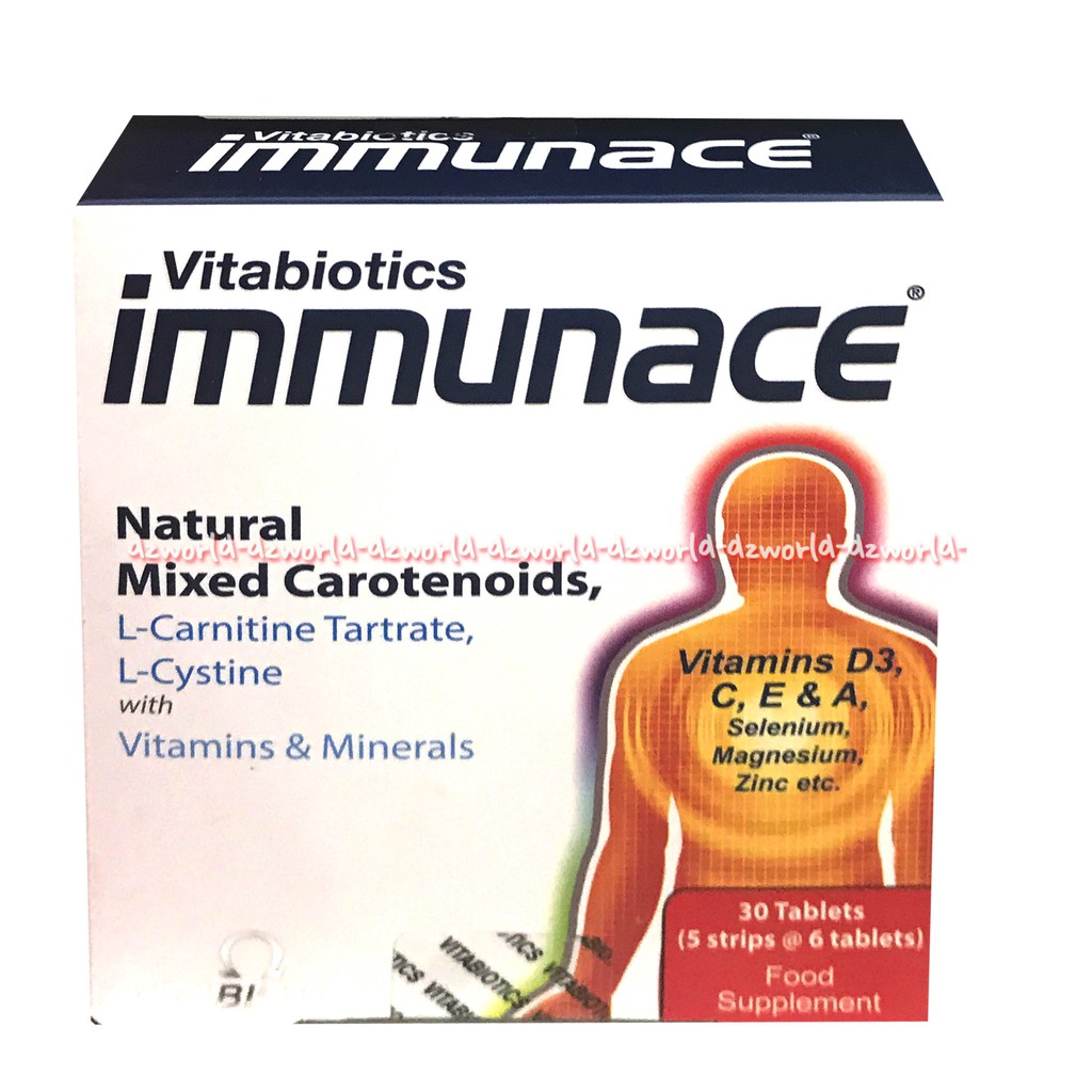 Vitabiotics Immunace Multivitamin Untuk Menjaga Kekebalan Tubuh Suplemen 30 Tablet