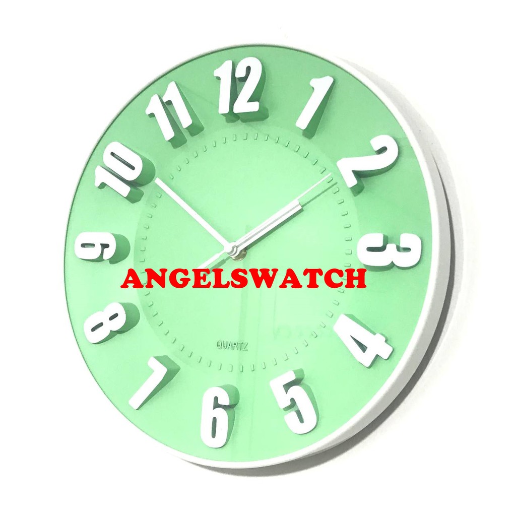 ANGELSWATCH JAM DINDING 3D ANGKA COLOUR FULL/ KIKAI WARNA WARNI JAM DINDING 3D