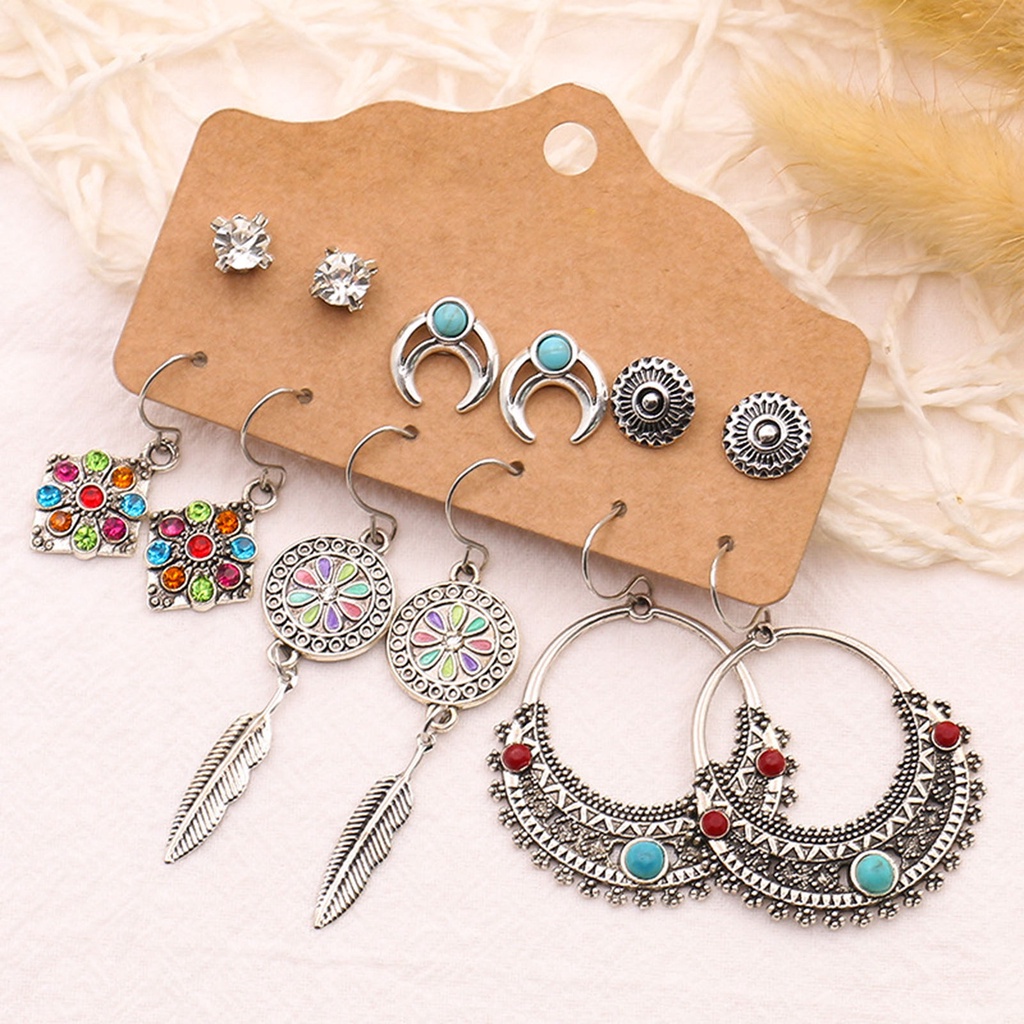 Hu Hu Hu Hu Hu Alat Bantu Pasang Kacamata♡ 1 Set Anting Hoop Desain Bulu Bahan Alloy Untuk Harian