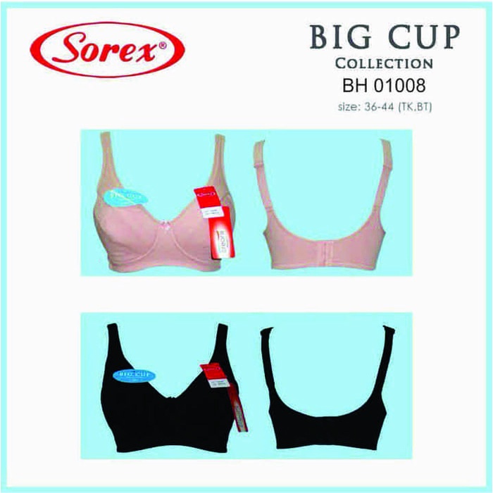 Sorex Big Cup art.01008 Uk. 36,38,40,42,44 | Daleman Bra BH Wanita Busa Tipis Tanpa Kawat  COD Sakin
