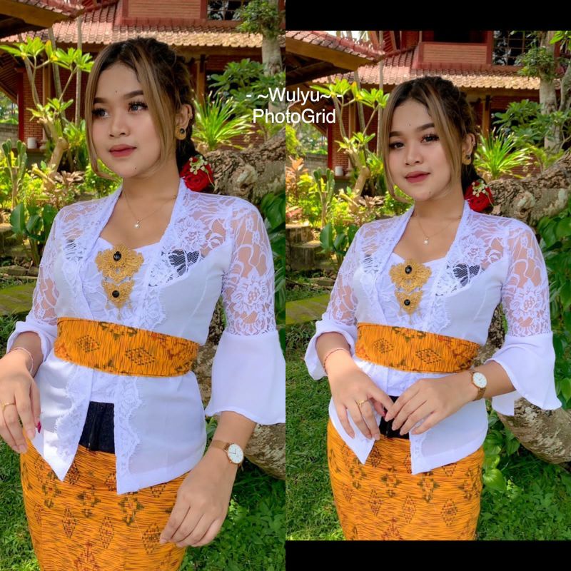 KEBAYA BALI JADI MIX TANGAN KIPAS (ATASAN KEBAYA SAJA)