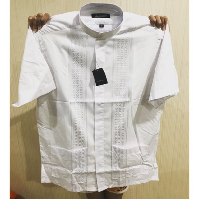 Baju Koko Alisan Putih Pendek size 14 5 M 16 XL Baju Koko Alisan Putih Pendek size 14 5 M 16 XL