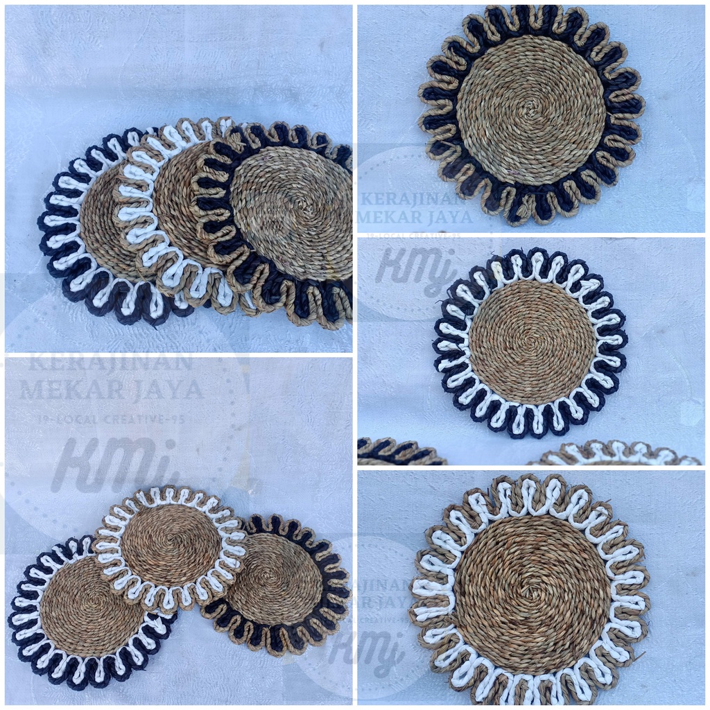 Walldecore Mendong Warna/ Placemate Kembang Mendong Warna/ Placemate Bunga Mendong Warna