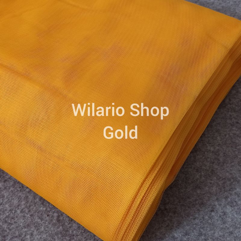 KAIN TILE HALUS LEMBUT | KAIN TULE | KAIN TULLE | KAIN TILLE | SOFT TILE | SOFT TULLE-Gold (kuning mas)