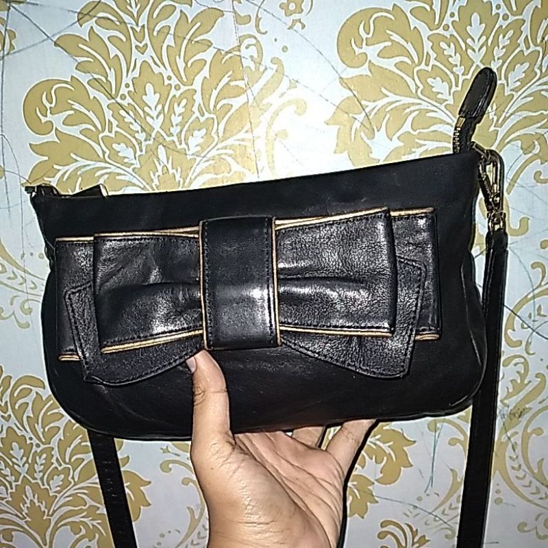 tas selempang kulit asli mantul brand nina ricci