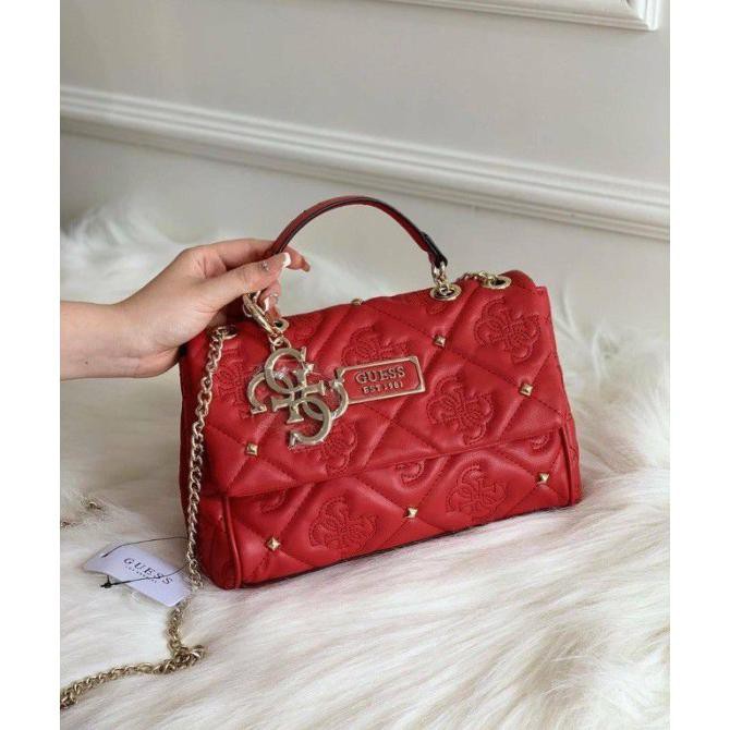 Tas Wanita||Tas Guess|||Gues Shanina||Tas Slempang - Pink Djamenashop